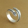SUGARKITTEN LONDON Sterling Silver Oxidized Black CZ Feather Angel Wing