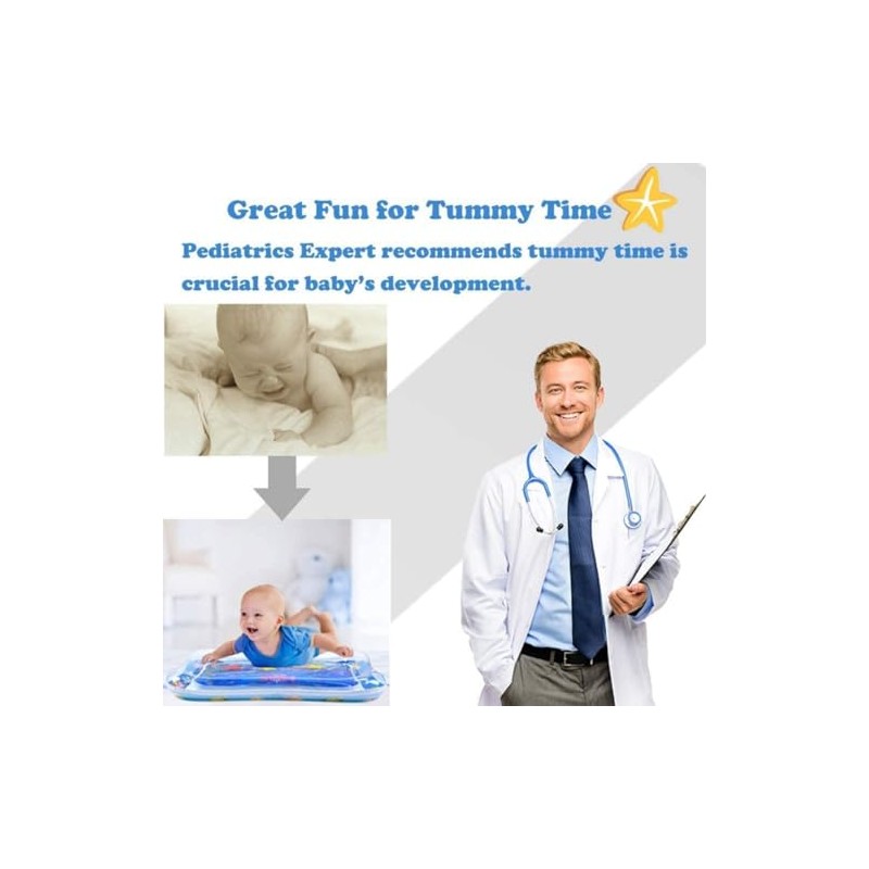 Yummy Baby Inflatable Tummy Time Premium Quality Water Mat, The