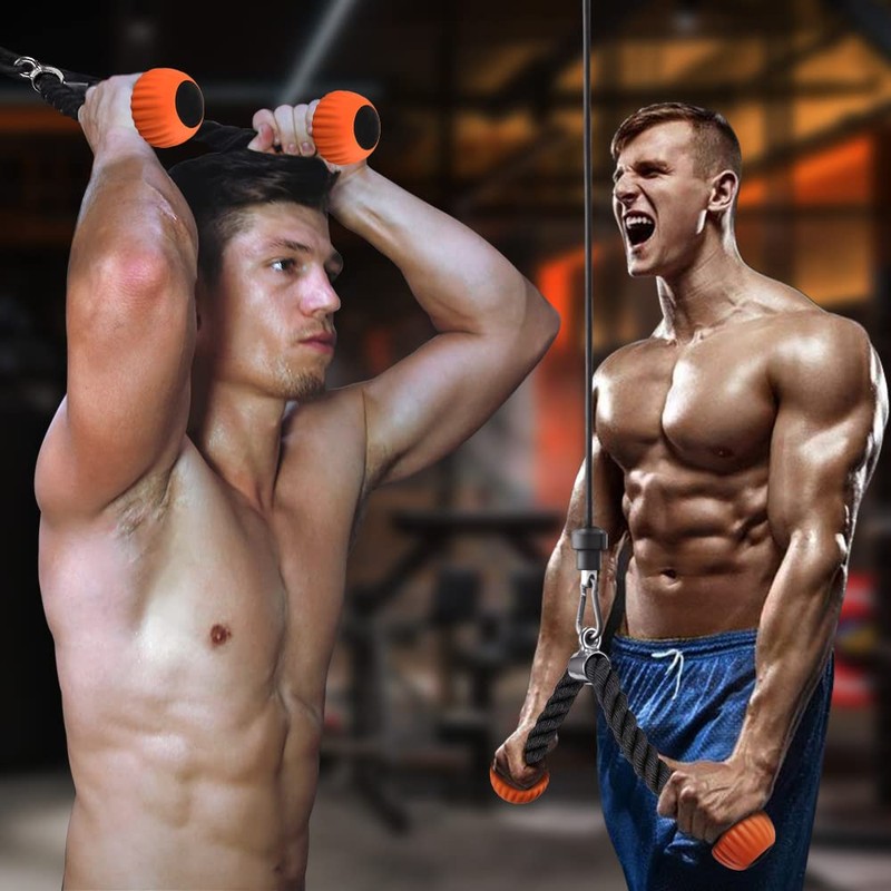 SELEWARE Tricep Rope Cable Machines Attachments for Gym, Heavy Duty