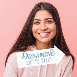 Big Dot of Happiness Funny On Cloud 9 - Bridal or Bachelorette Party Photo Booth Props Kit - 10 Piece