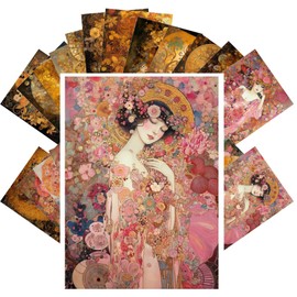 PIXILUV Dance of Elegance: A Serene Symphony - Collection of Watercolor Postcards Set Featuring Graceful Dancing Girls Amidst Pastoral and Antique Settings