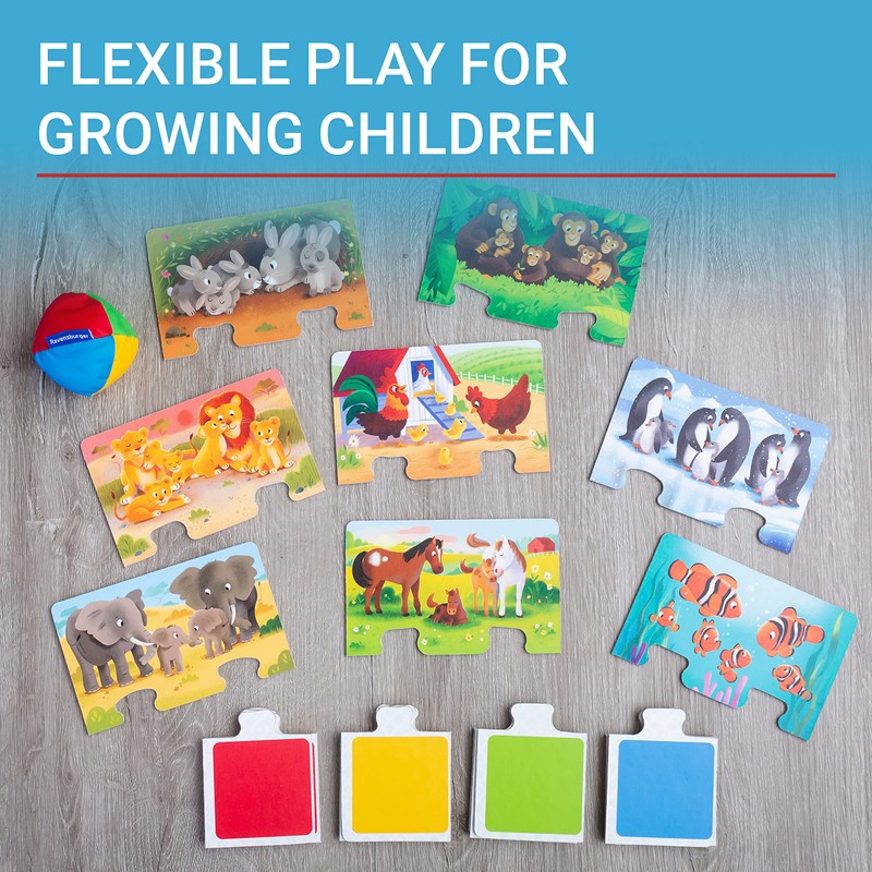 Ravensburger Hop, Waddle, Stomp! - Entertaining Animal Puzzle Game for