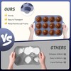 2 Packs 12 Cups Silicone Muffin Pan with Metal Reinforced