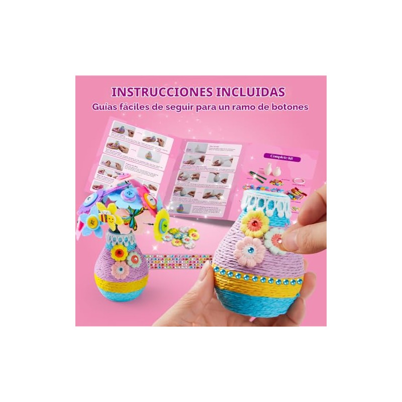 Klever Kits - Artesanía de flores con 2 jarrones, haz