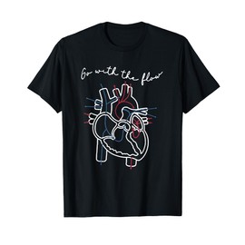 CVICU Cardiac Nurse Anatomy Cardiology Human Heart Flow T-Shirt
