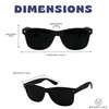 ShadyVEU Super Dark Black Lens Round Sunglasses UV Protection Spring