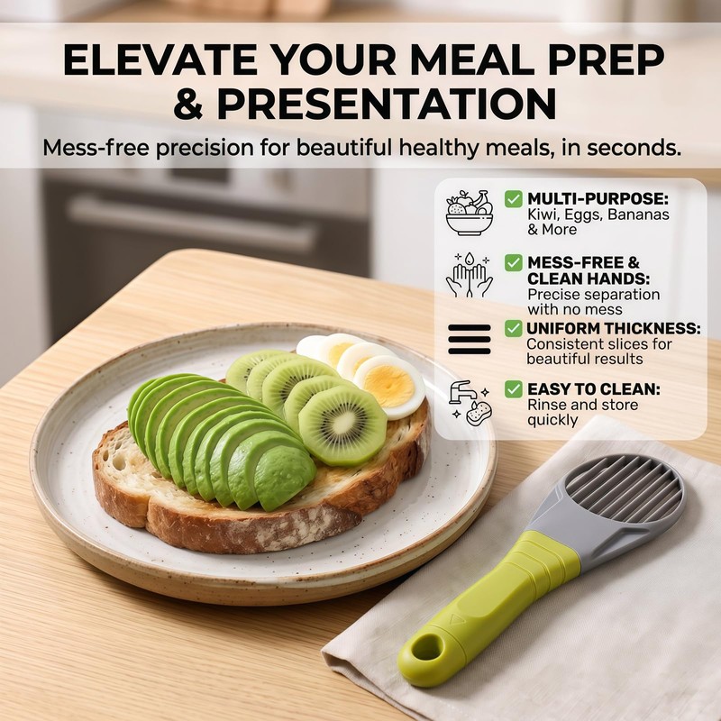 7.5 x 2.6 x 0.4 Inch Avocado Slicer Tool -