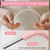 iwontalersy 2 Stück Silikon Strohhalm Bürste,Wiederverwendbare Strohhalmbürsten für Glas Strohhalm,Für