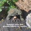 BNOSDM Reptile Hideout Rock,Tortoise Hide Cave,Resin Rock,Lizards Hideaway,Turtle Basking Platform,Reptiles