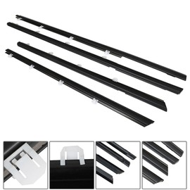 4 Pcs Weatherstrip Window Seal Replacement for Civic 2012-2015 Exterior Sealing Trim Strip Black 72410TR0A01