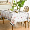 Horaldaily Easter Tablecloth 60x120 Inch Rectangular, Spring Flower Buffalo Plaid