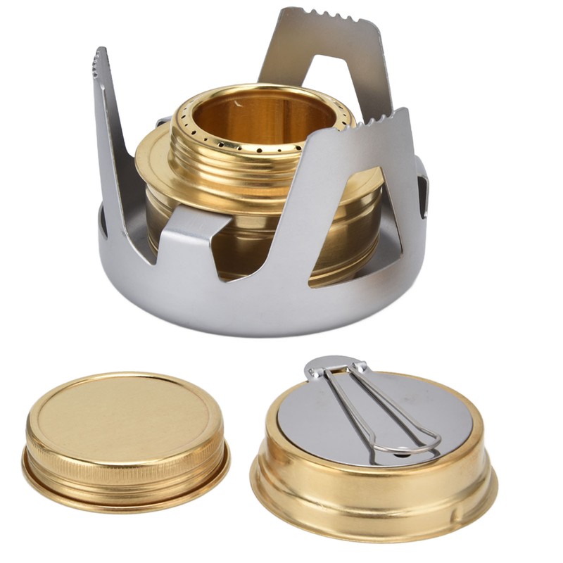 Camping Stove Windproof Vaporizable Portable Liquid Spirit Stove with Stand