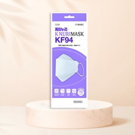 K-Nuri KF94 1-Pack Individually Packaged Mask, Produced and Sold Directly by Headquarters, Ear-Friendly, Breathable Mask, Large, 1 Pack, 100 Pieces, White / 케이누리 KF94 1매입 개별포장 마스크 본사직접생산판매 귀안아픈 숨쉬기편한 마스크 대형, 1개입, 100개, 흰색