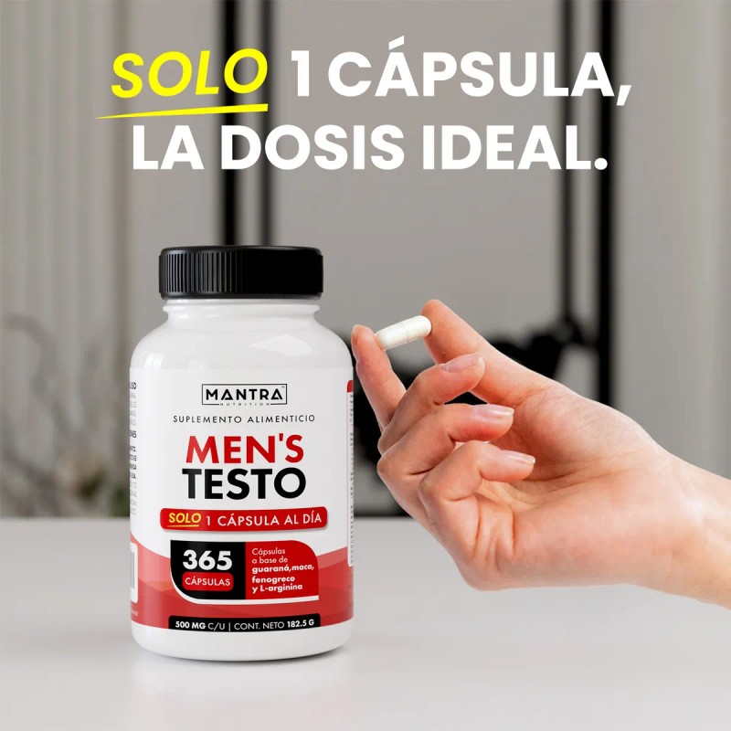 Multivitaminico Testo De 365 Cápsulas | Mantra Nutrition Sabor Sin