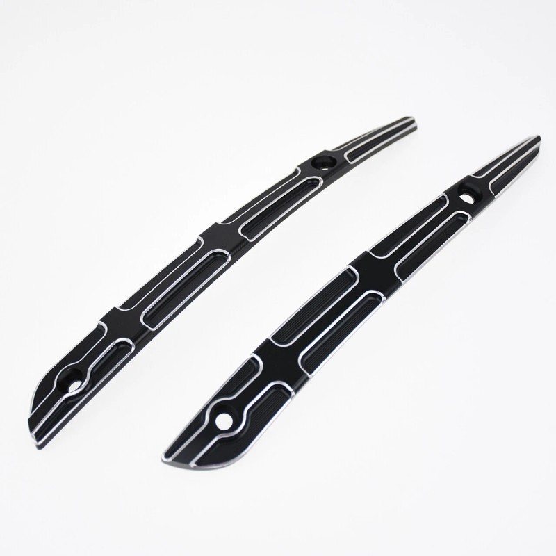 HDBUBALUS Split Windshield Side Trims CNC Windscreen For Harley Road