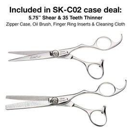 Olivia Garden Olivia Garden SilkCut Professional Hairdressing Shear and Thinner Case (5.75" shear and 6" thinner)