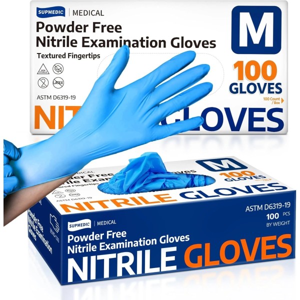 Medical Soft Max™ Nitrile Exam Gloves, 100 Count Latex-Free Powder-Free