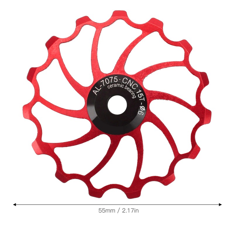 MEIJUN Rear Derailleur Guide Pulley Wheel 15T Ceramic Bearing for