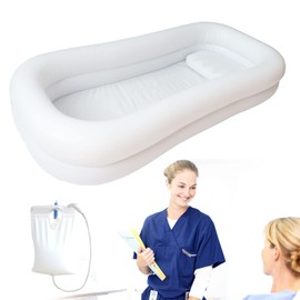 Medical Inflatable Bathtub,Portable Medical Inflatable Bathtub with Electric Air Pump for Bedridden Patients,Shower Bed for Seniors Pregnant Disabled Elderly Handicapped