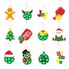 Pickleball Christmas Tree Ornaments, 12-Piece Wooden Set – Approx 8cm