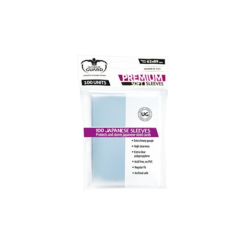 Ultimate Guard UGD010135 "Japanese Size" Premium Soft Sleeves (Transparent)