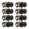 Probrico Privacy Round Black Ball Door Knobs - 8 Pack,