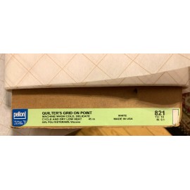 Pellon 2 Diff Lengths 45" Pellon Quilter's Grid on Point Polyester / Viscose Fabric - 9½ Generous Yards 45" Pellon Grid on Point Fabric