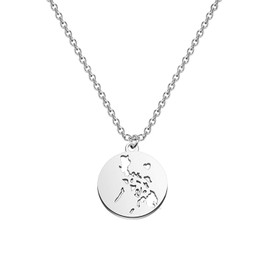 bobauna - Collar con Colgante de Mapa de Las Islas Filipinas, diseño Hueco de círculo, joyería de Orgullo Filipino, Mapa geográfico, Regalo para Filipino