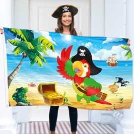 Pirate Flag – Jolly Roger Flag with Parrot - Double-sided Print – 110Den polyester - Double Seam - 2 brass eyelets, large 5ft x 3ft
