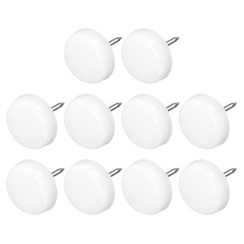 METALLIXITY Furniture Feet Nail (17mm/0.67in) 10Pcs, Plastic Round Chair Glides Sliders - for Chairs Sofa Furniture Sliders Protector Pad, White