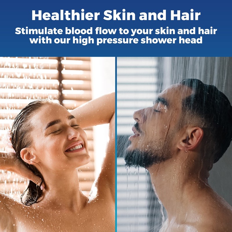 High Pressure Shower Head - Anti-Clogging Silicone Nozzles - 2.5