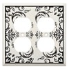 Allen + Roth W27112-WW Fairhope White Wash Double Duplex Outlet