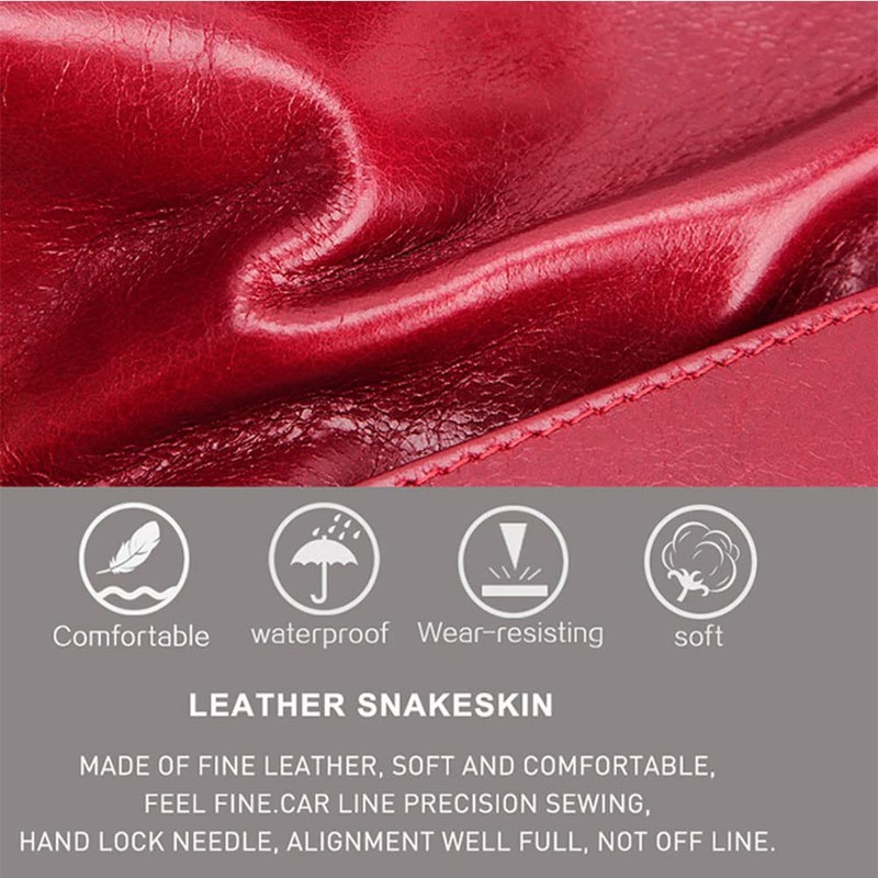 CONTACT'S-Women Leather Wallet RFID Blocking Small Bifold Coin Pocket Purse