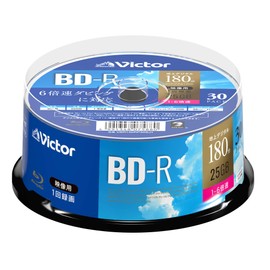 Victor Single Recording BD-R VBR130RP30SJ1 (Single Layer, 1-6x, 30 Sheets), White