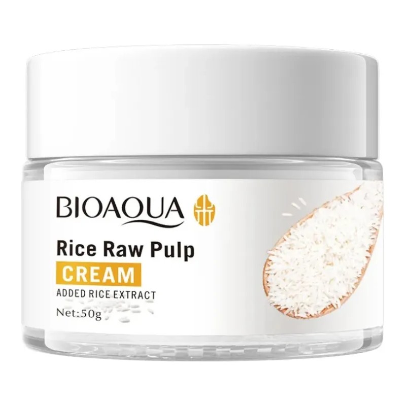 Bioaqua Crema Facial Extracto Arroz Ácido Hialurónico Reduce Manchas Poros