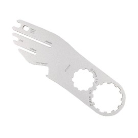 HOUSON Stainless Steel Multifunctional Bicycle Tool - Disc Brake Adjuster, Spoke Wrench, Valve Tool & Bottle Opener (127 x 37 x 3 mm, 60 g)