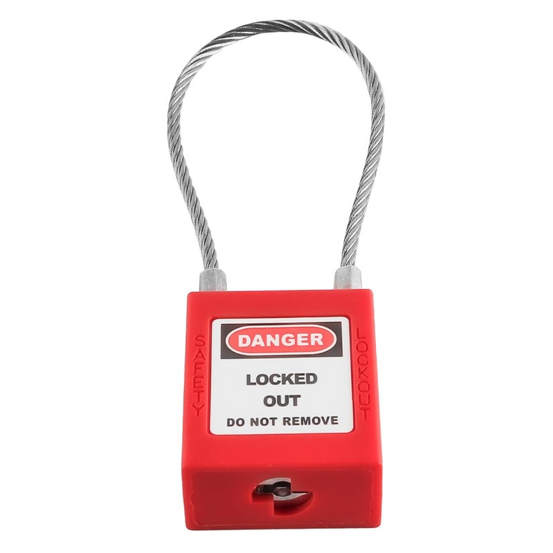 Tiardey Generic Stainless Steel Cable Padlock Lockout Isolation Lock Security