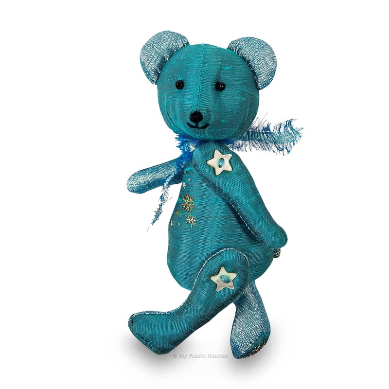My Fabric Heaven Snowflake Bear Sewing PATTERN Tiny Winter Teddy,
