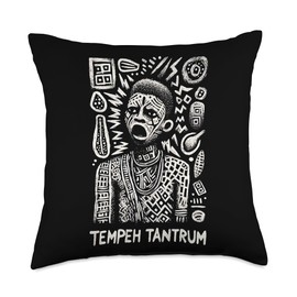Tempeh Tantrum Funny Graphic Tees Throw Pillow