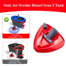 Upgraded Spin Mop Base Replacement Head Compatible with O-Cedar RinseClean 2 Tank, Spin Mop Head Cover, Easily Removable Mop Base.