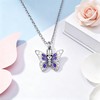 NanMuc Purple Butterfly Urn Necklace for Ashes Insect Cremation Keepsake
