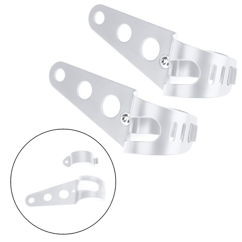 MAD HORNETS 43mm-50mm Fork Chrome Headlight Mount Bracket Motorcycle Headlight