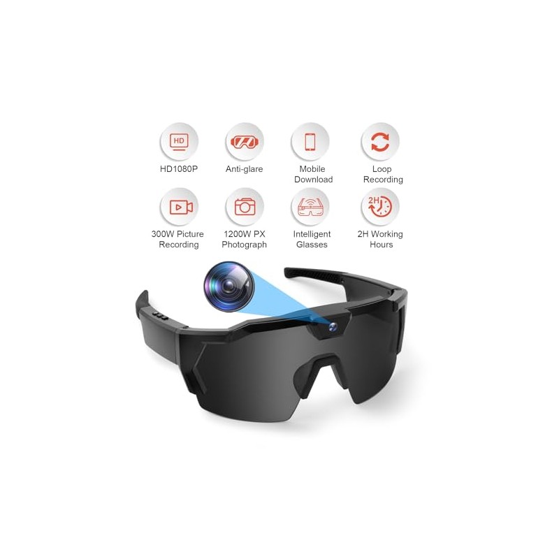 Asixxsix Gafas con C?mara Inteligente