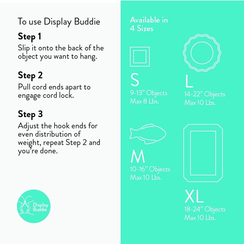 Display Buddie Adjustable Wall Plate Hanger - Oval Square Round