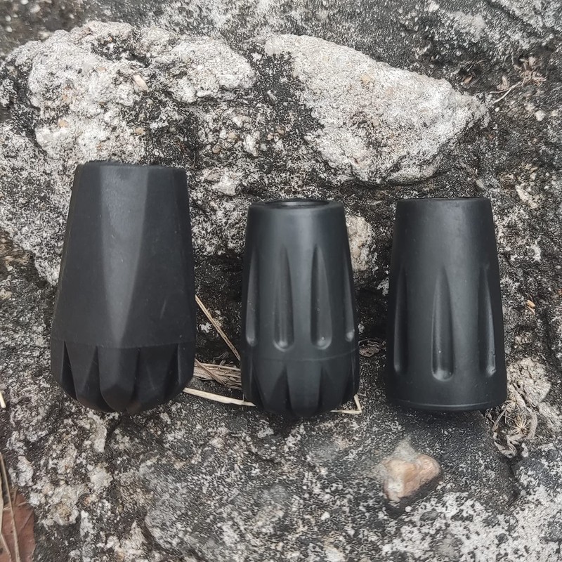 Amzlike Puntas de goma para bastón de senderismo, accesorios de