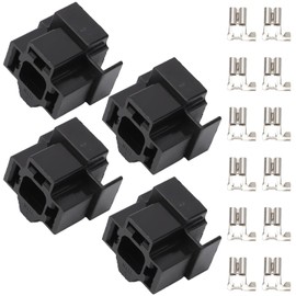 H4 Stecker, H4-Glühbirne 3-Poliger Scheinwerferstecker, Auto H4 3-Pin Scheinwerfer Stecker Ersatz, Alriedy 4 Stück H4 Scheinwerfer Stecker Mit Klemmen Reparaturhalter, 12 V