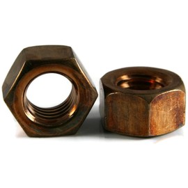 Hex Finish Nuts Silicon Bronze - 1/2"-13 (3/4" Flats x 7/16" Thick) Qty-25