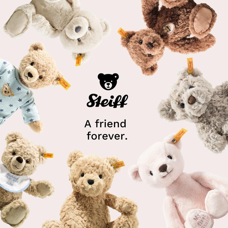 Steiff Cat Plush Animal Toy, Spotted Brown