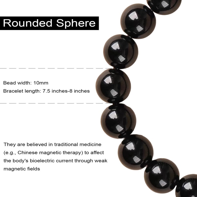 38 Magnetic Therapy Hematite beaded Bracelet For Women And Men