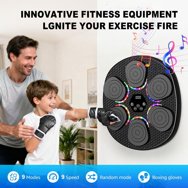 Music Boxing Machine for Kids Adults, Smart Interactive Music Punching